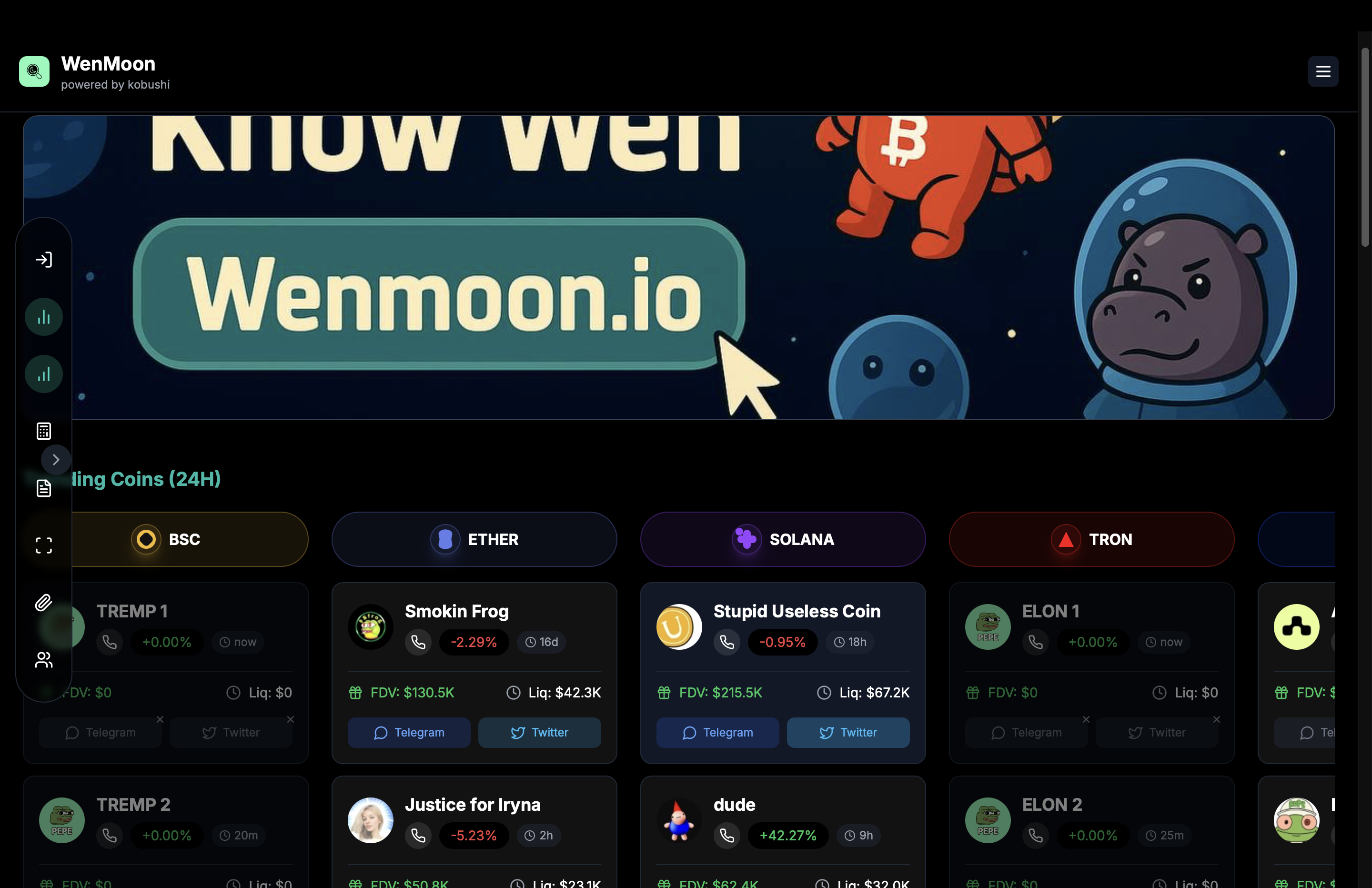 WenMoon.io Platform Screenshot